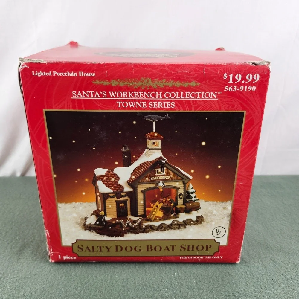 Santa's Workbench Collection Towne Series Salty Dog Boat Shop Christmas Village